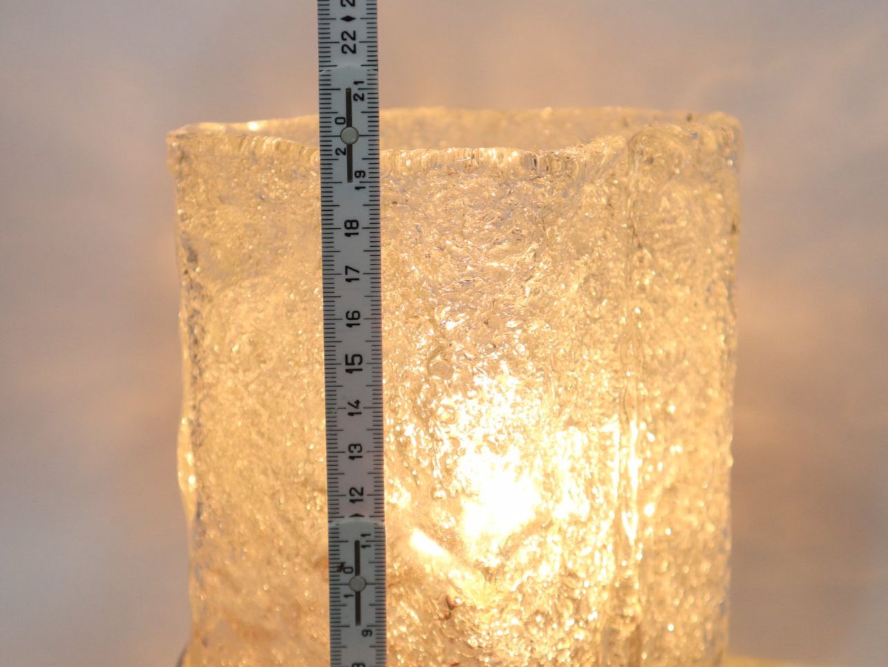 Lampes: Vintage Eisglas Lampe Tischlampe – D'occasion à Eschenbach SG par Astalavista 3