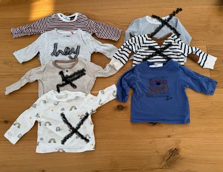 Baby Junge Langarmshirt Grösse 62, 3 Stück