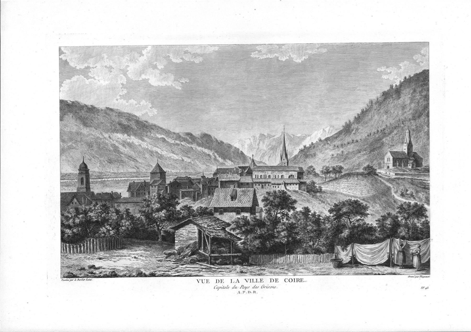 Incisioni: Chur Originalkupferstich 1780 – Usato da Rafz venduto da Helvet32