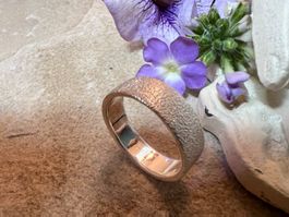 Bandring Silberring 925 satiniert und diamantiert G: 58