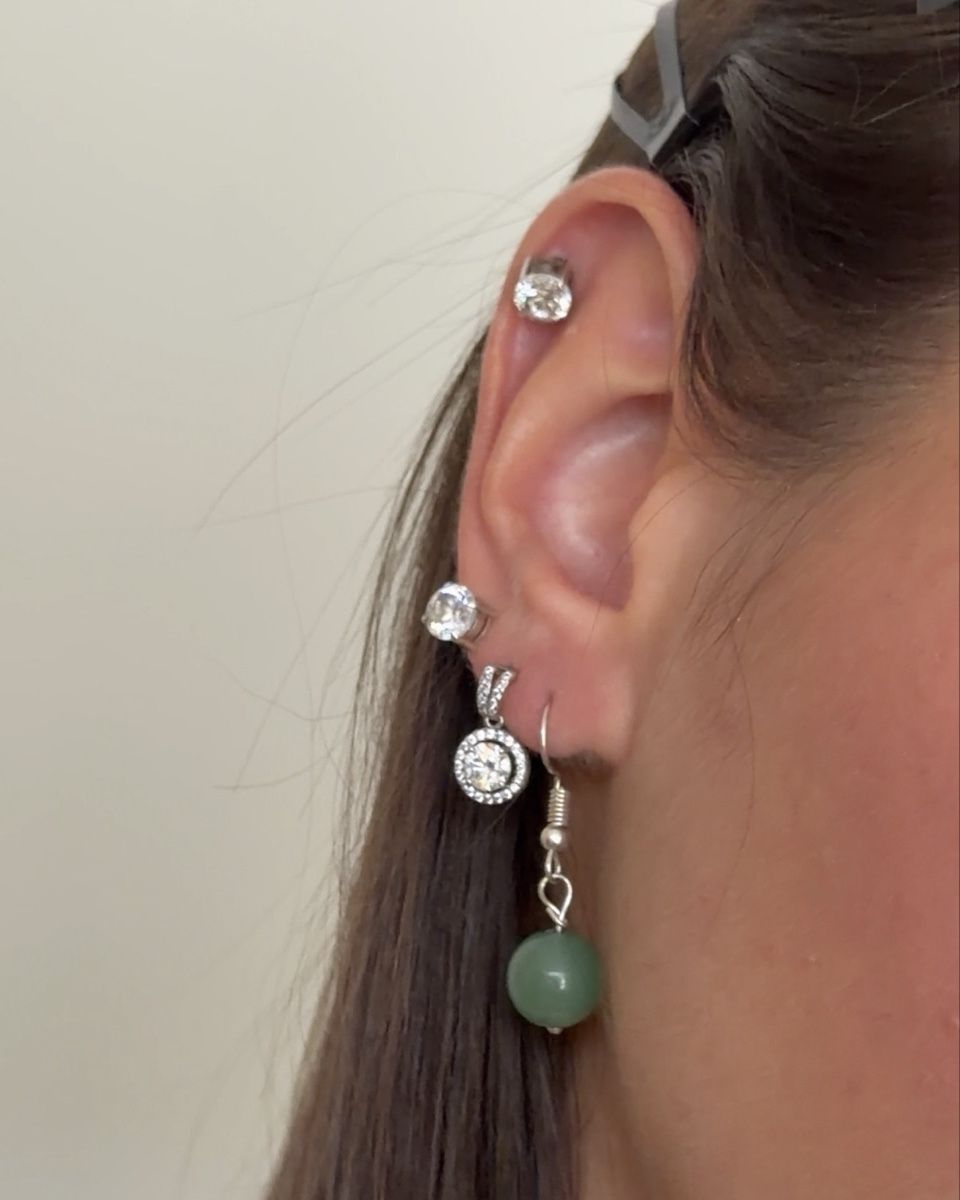 Orecchini pendenti & Orecchini a lobo: boucles d’oreilles en chrysoprase   – Nuovo (secondo la descrizione) da Clarens venduto da ki.pierre 1
