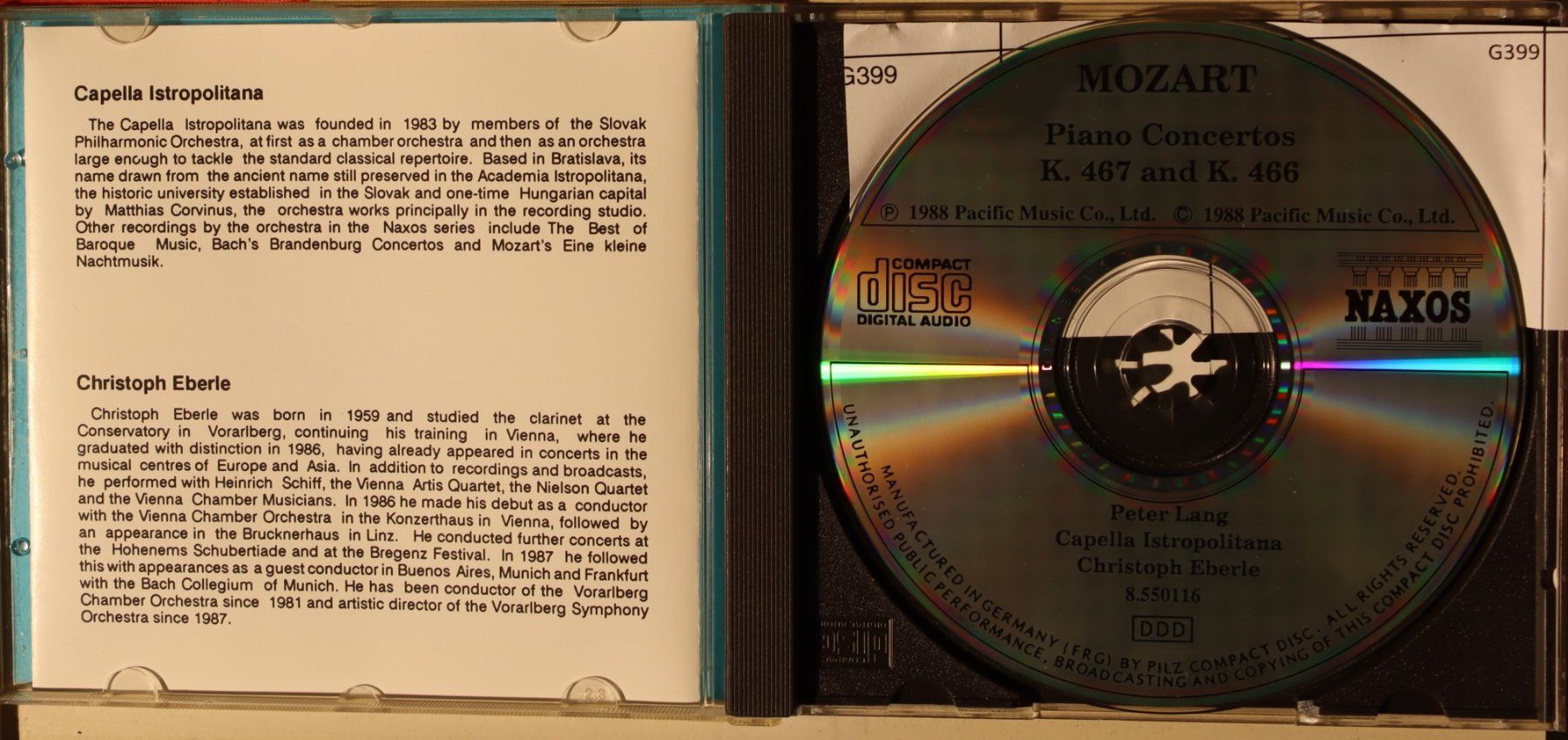 CD: Mozart Klavierkonzert – Usato da Luzern venduto da CONTENTI 1