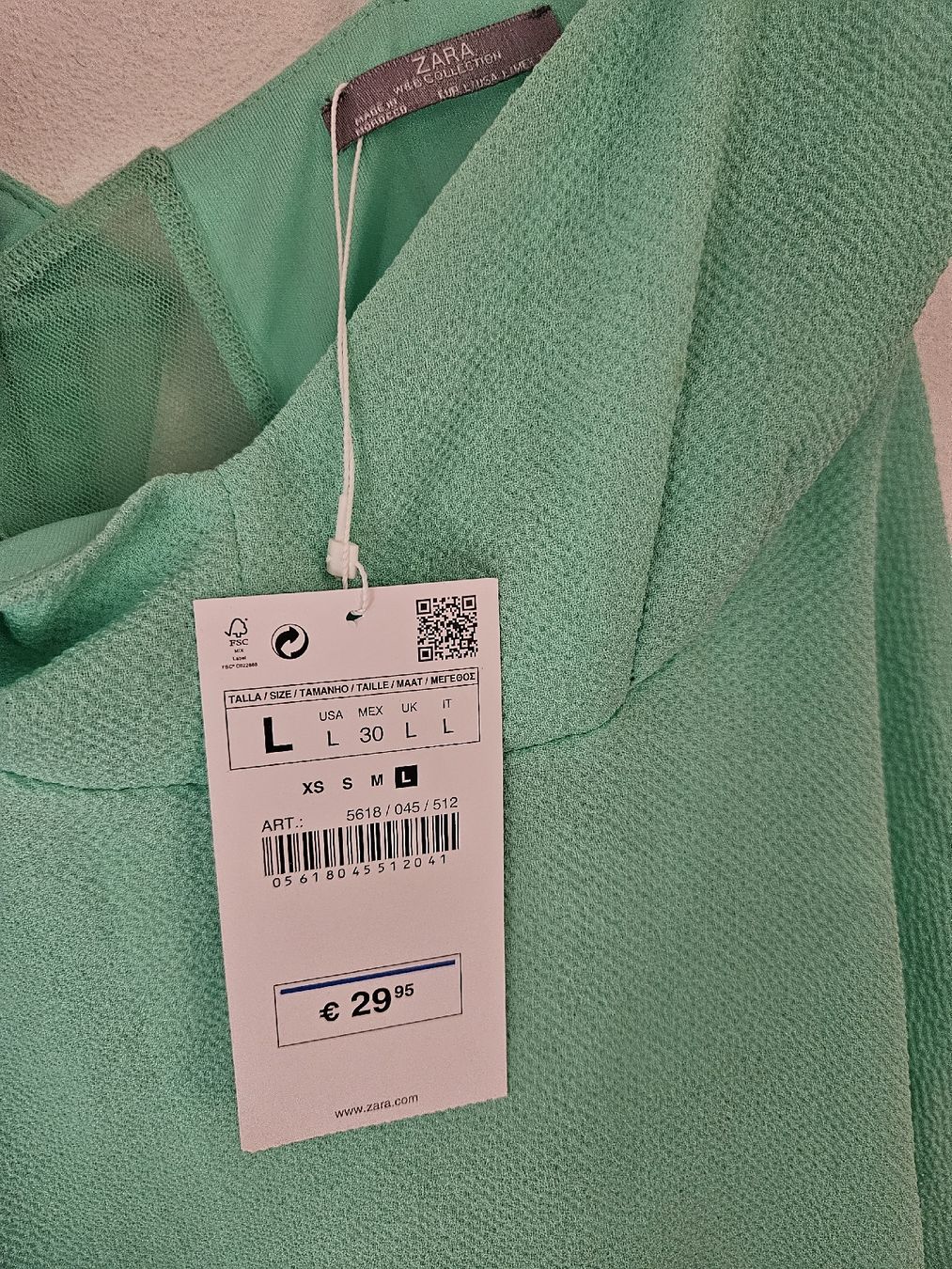 Zara Top: Zara NEU Sommertop, Gr.M/L mintgrün – Nuovo (secondo la descrizione) da Schaffhausen venduto da Greendays 5