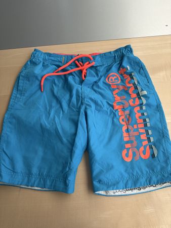Superdry Boardshorts Badehose türkis, Gr. XL, neuwertig