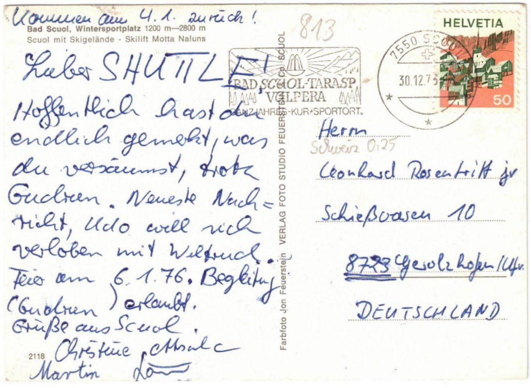 Cartoline postali: Scuol - 2 Bild AK – Usato da Binningen venduto da Mountainrider 1