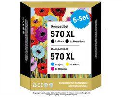 PGI-570 XL CLI-571 XL – Drucker-Patronen kompat. Canon (1x5)