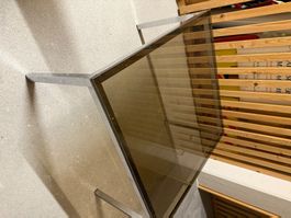 Tisch Glas Metall Gestell 70x70 guter Zustand
