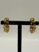 Boucles d’oreilles en or jaune – Design organique