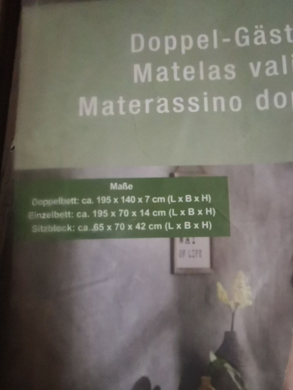 Materassi: Doppel-Gaestematratze Neu! – Nuovo (secondo la descrizione) da Goldach venduto da Top-Shops 2