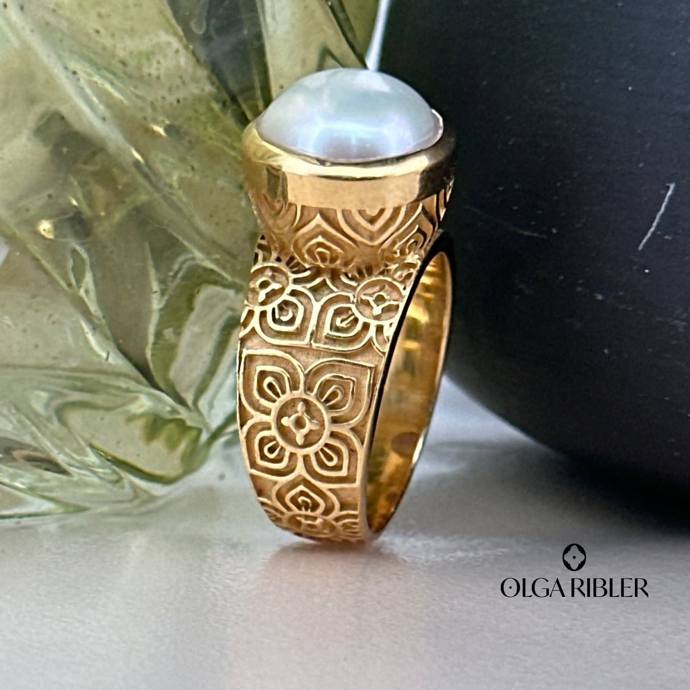 Olga Ribler Anelli: Statement-Ring mit Perle Ringgrösse 57 – Nuovo (secondo la descrizione) da Luzern venduto da Schmuckoutlet 1