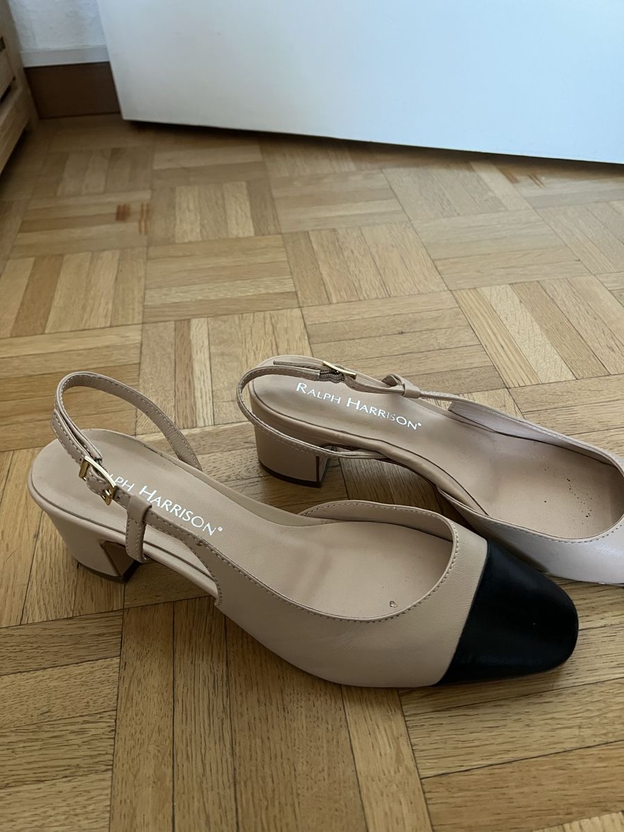 Scarpe da donna: Slingbacks Beige noire – Usato da Vandoeuvres venduto da tif_nk52