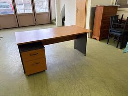 Bureau avec meuble à 2 tiroirs