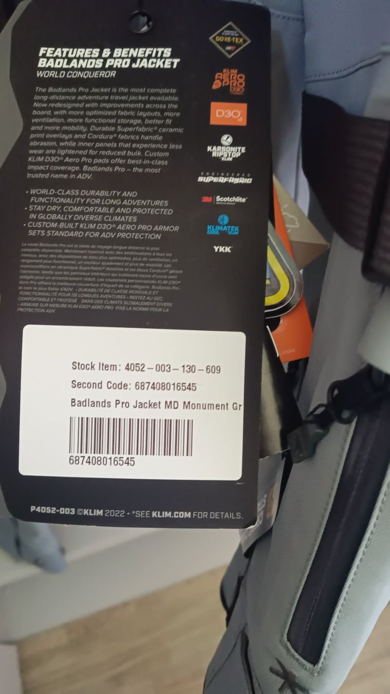 Klim Giacche: Klim Badlands Pro Motorrad Textiljacke grau ¦ MD – Nuovo e nell'imballaggio originale da Caslano venduto da Kalaha 9