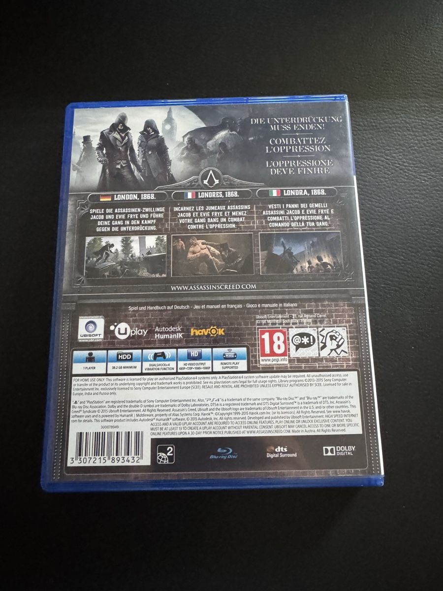 Sony Spiele: Jeu PS4 Assassin's Creed Syndicate – Gebraucht aus Blonay von ADO_79 1