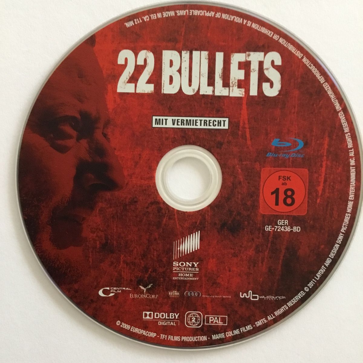Tutti i DVDs: 22 Bullets Blu Ray nur Disc ohne Cover – Nuovo (secondo la descrizione) da Blauen venduto da berlingo65 1