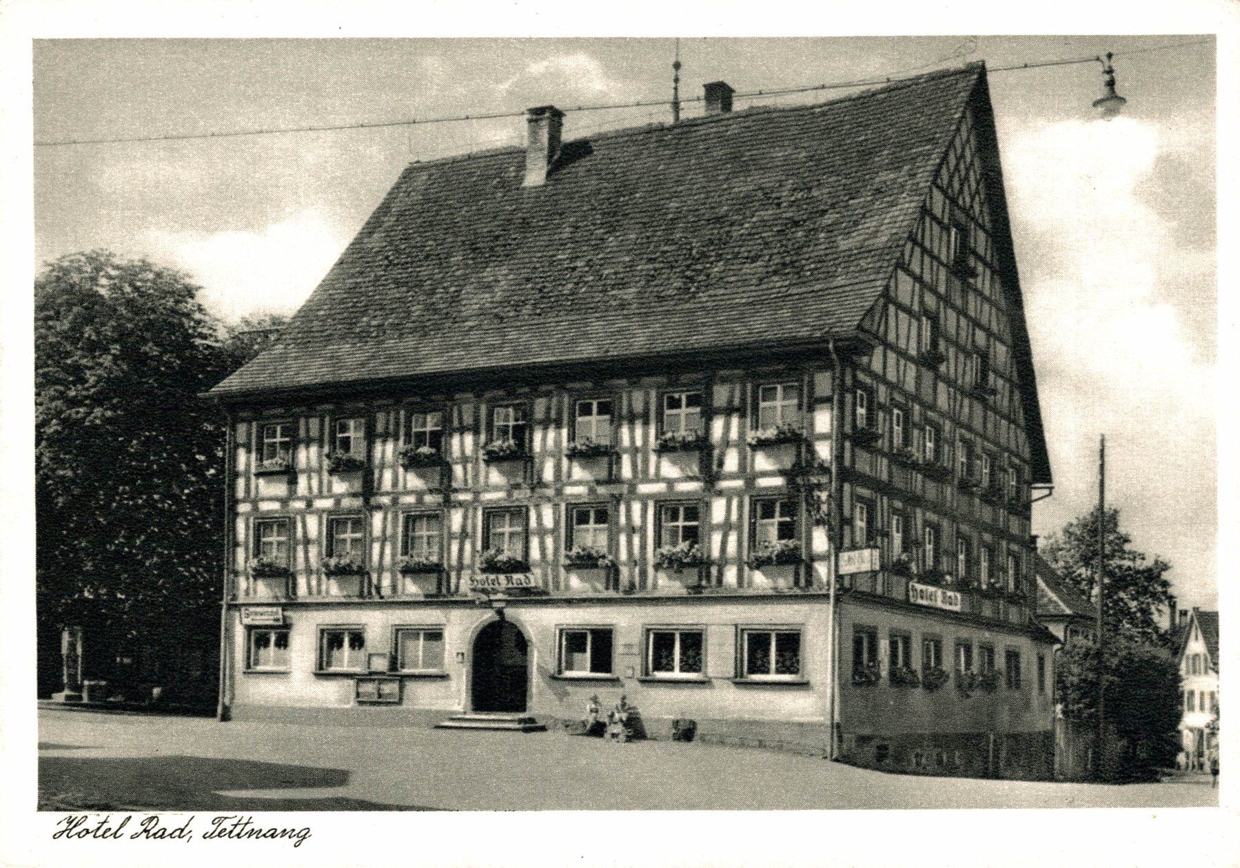 Cartoline postali: Hotel Rad, Tettnang – Usato da Bronschhofen venduto da Astore