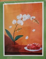 Frühlingsfrische Wandsticker Orchidee, neuwertig