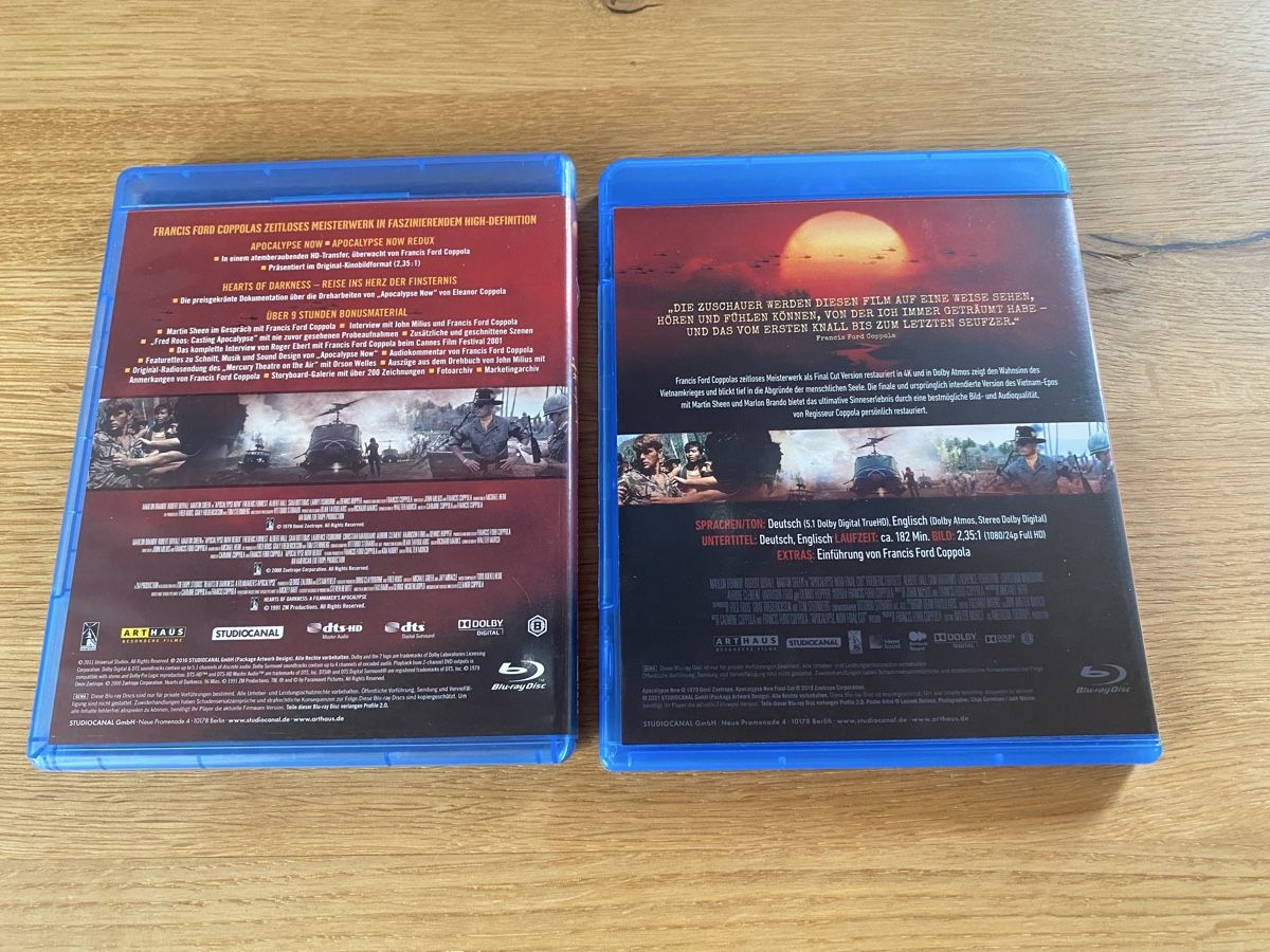 Tous les DVDs: Apocalypse Now / Bluray / 3-Disc Edition PLUS "Final Cut" – D'occasion à Herzogenbuchsee par Christen3 1
