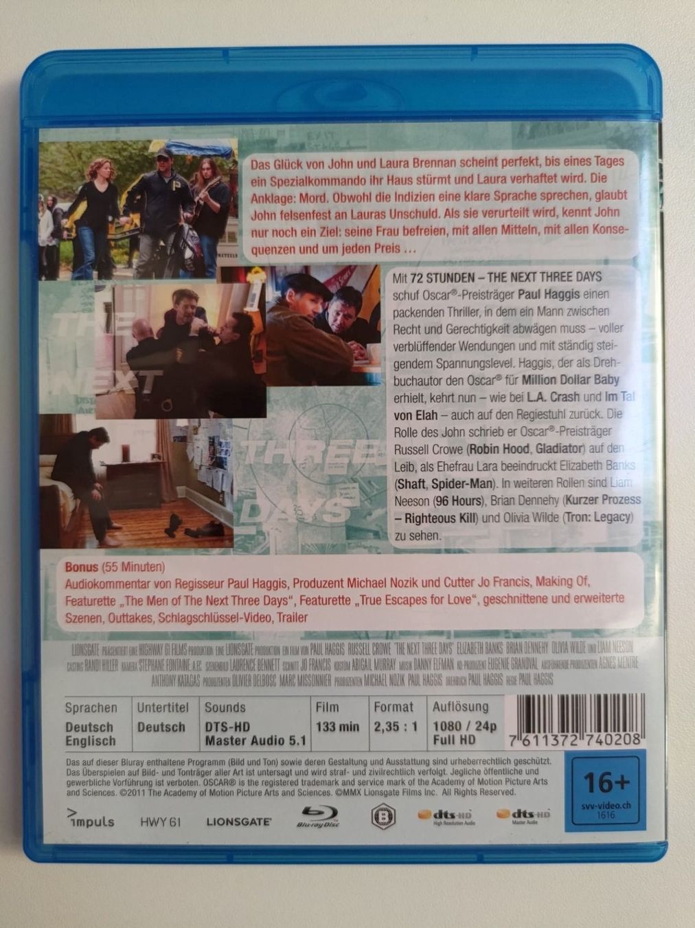 Tutti i DVDs: The next three days – Usato da Liestal venduto da Kratzilla 2