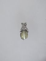 900 Platin Anhänger mit Edelsteinen Diamanten
