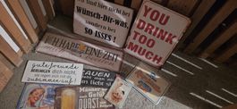 Vintage Blechschilder/Emailschilder, Deko, viele Sprüche