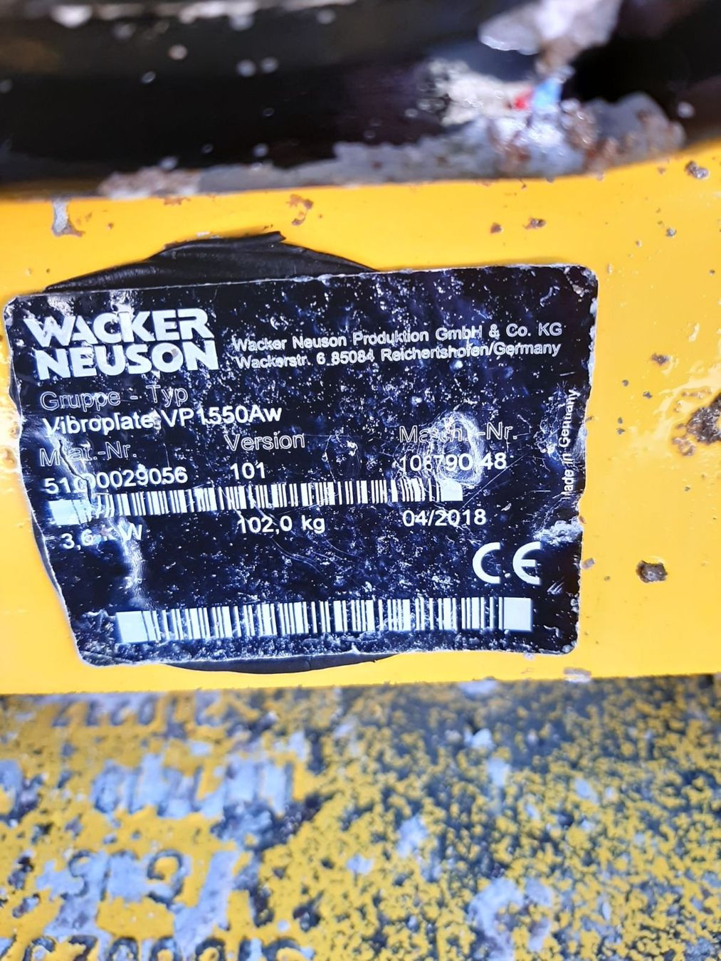 Wacker Neuson Tutte le macchine: Vibroplatte Rüttelplatte Wacker Neuson Honda – Usato da Rain venduto da Kleinmoto 5