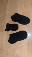 3x Schwarze Sneaker Socken, Grösse 39-42