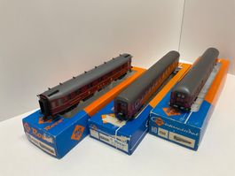 Roco H0, DSG Personenwagen, drei Stk, leicht Bespielt Top