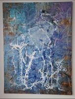 Blaues abstraktes Gemälde,handmade 60×80