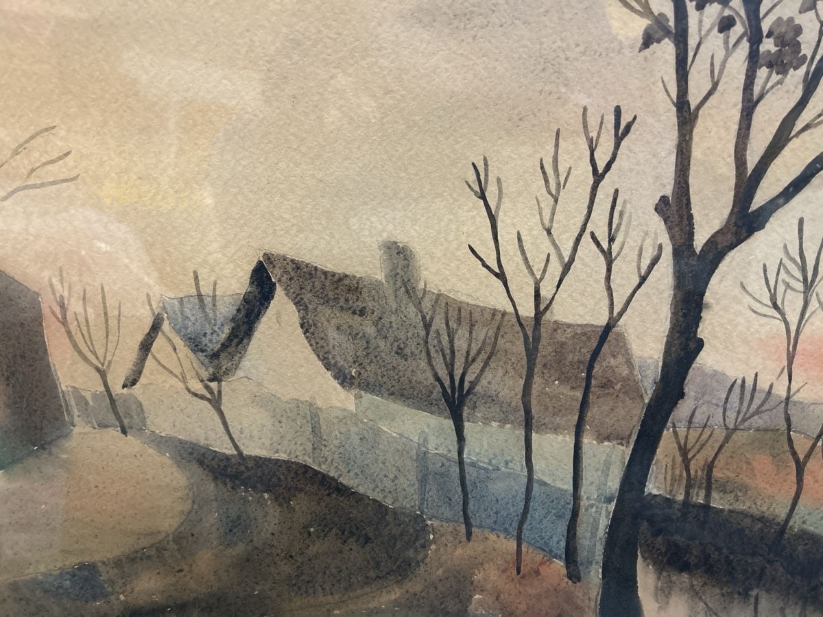 Dipinti: Aquarell Landschaft mit Haus – Usato da Zürich venduto da BashasBrockenhaus 1