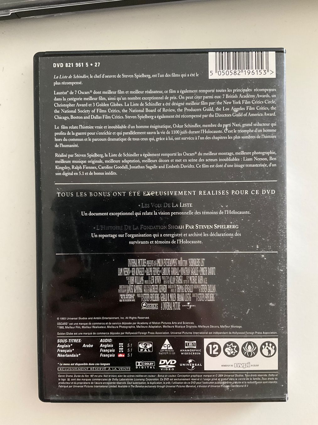 Tutti i DVDs: La Liste de Schindler - DVD double – Usato da Veyrier venduto da Deniro2 1
