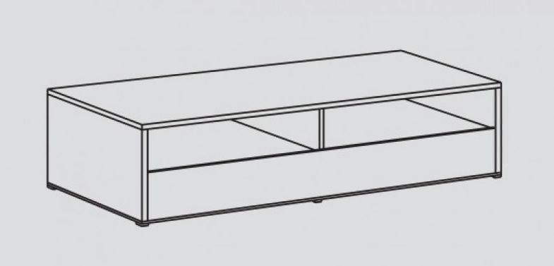 Scaffali: TV-Element Lowboard 1 Klappe & 2 Fächern, Hochglanz GELB – Nuovo e nell'imballaggio originale da Schaffhausen venduto da Spezialist 3
