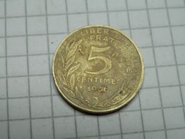 Frankreich 5 Centimes, 1986