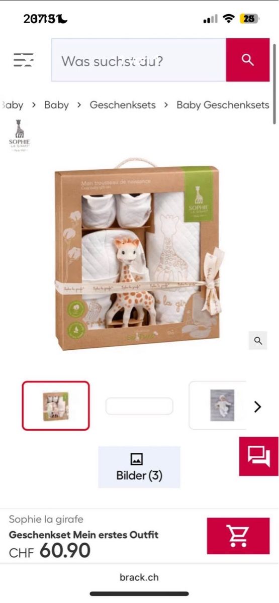 Giocattoli: Sophie la Giraffe Newborn Geschenkset – Nuovo e nell'imballaggio originale da Bülach venduto da 3meego3