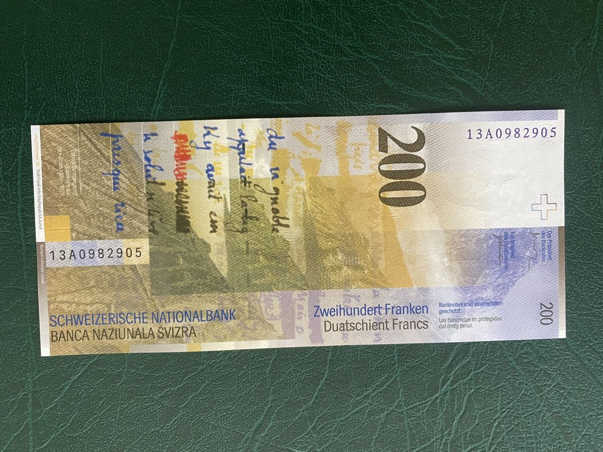 Billets de banque: 200 Franken Top Zustand – Neuf (Voir description) à Thörishaus par luc_nsv9 1