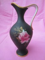 Porzellan Vase Rosenmotiv Gold