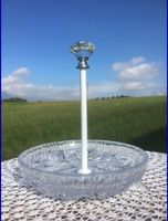 ETAGERE BEISTELLER SCHMUCKABLAGE MIT KRISTALLGLASSCHÄLCHEN