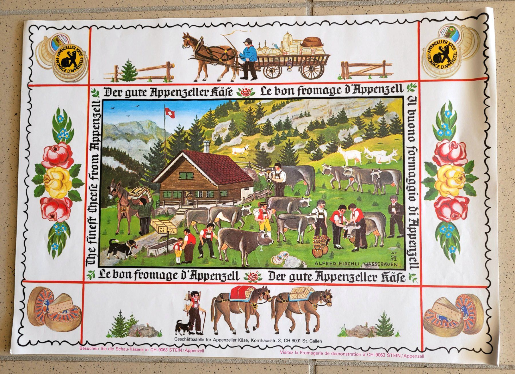 Set di tavolo e panche: Schweiz- u. Vinschgau-Nostalgie Restaurant-Tischsets – Usato da Oberuzwil venduto da rtr_wp6m 3