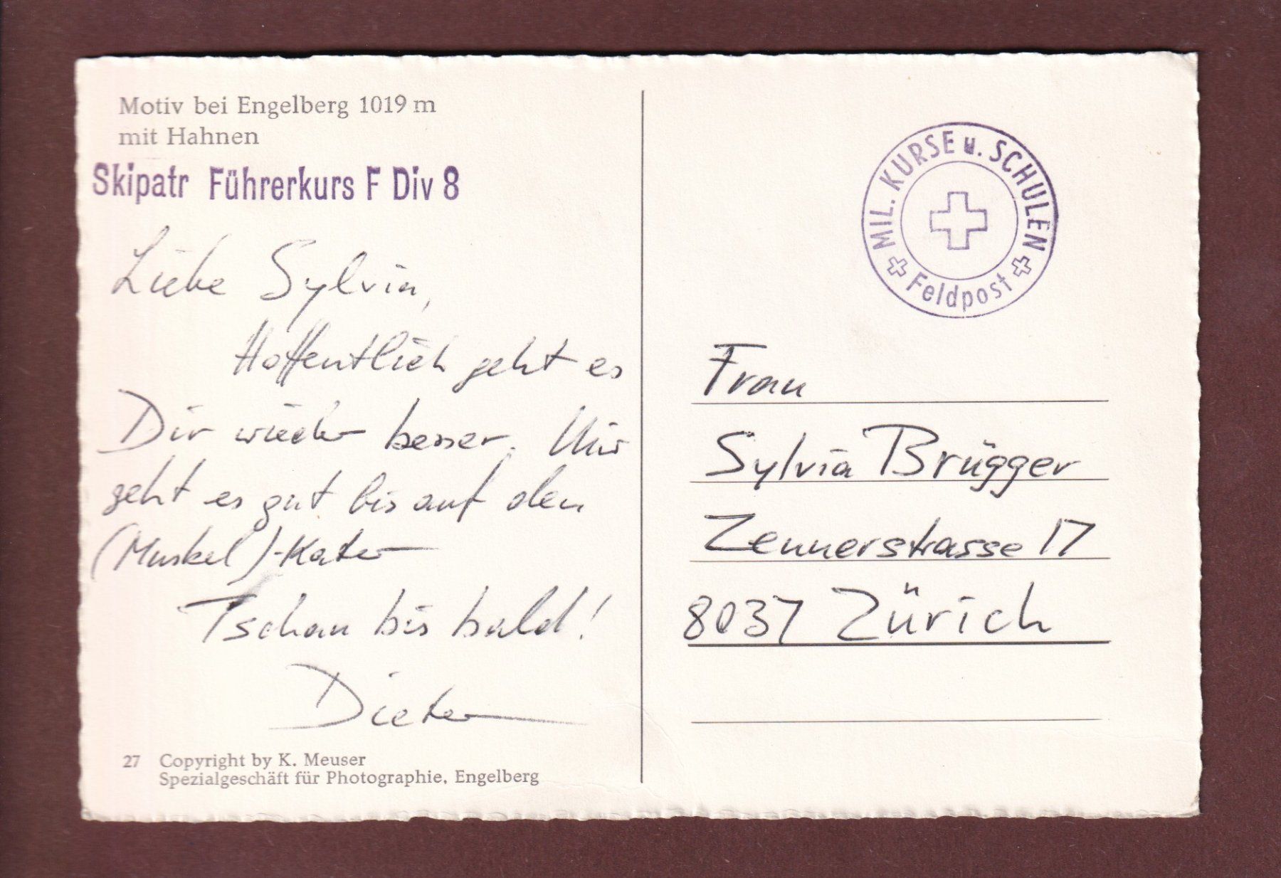 Cartoline postali: Motiv bei ENGELBERG - Hahnen - Feldpost – Usato da Pully venduto da nicecards 1