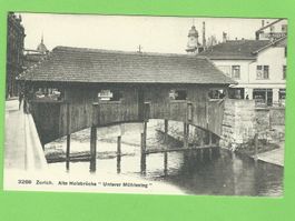 Zürich, Alte Holzbrücke "Unterer Mühlesteg"