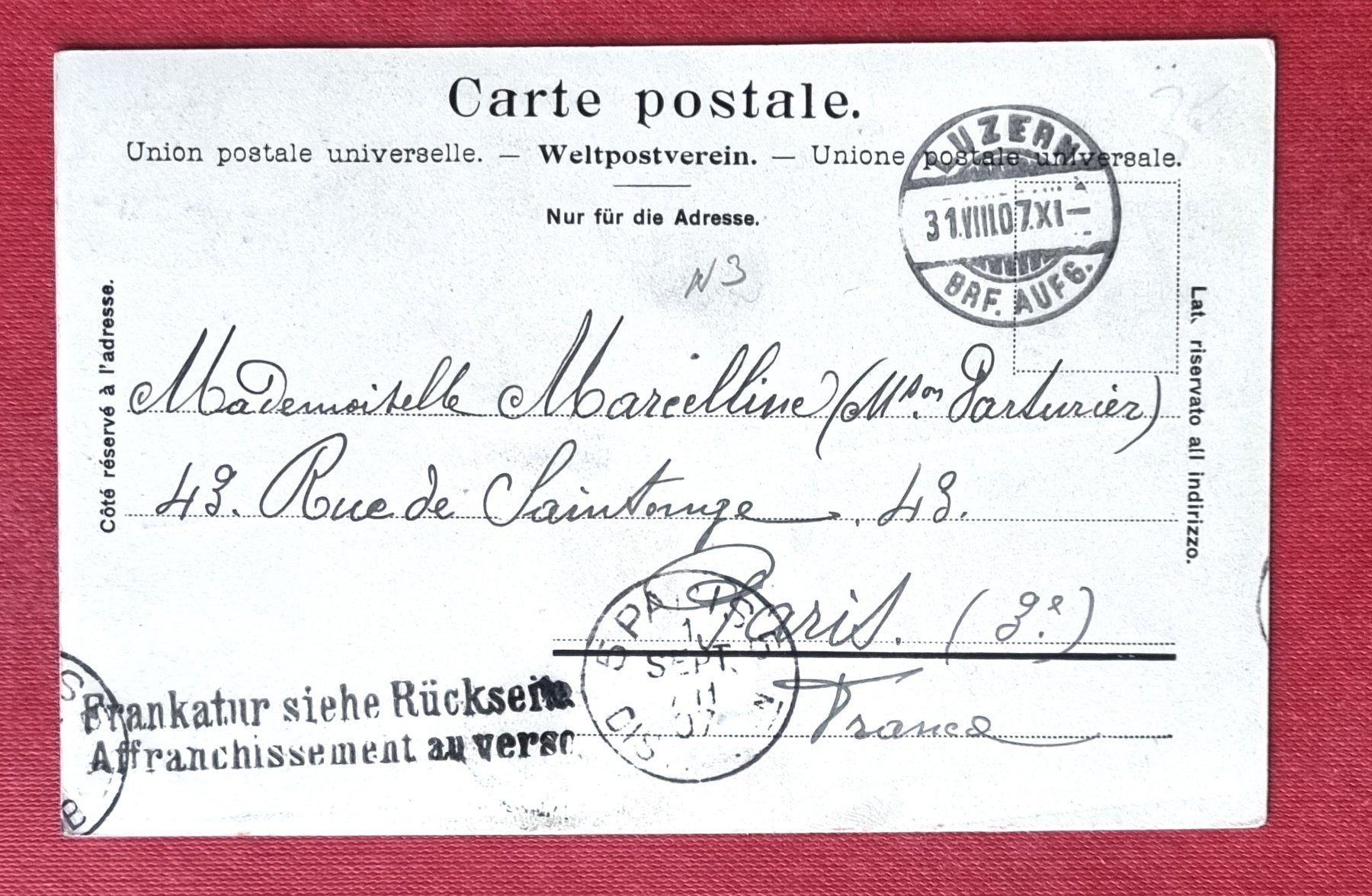 Ansichtskarten: Luzern - Landungssteg - Dampfschiffe - 1907 – Gebraucht aus Rothrist von  1