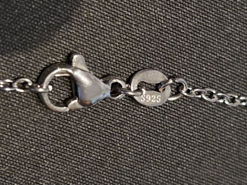 Catenine: Pendentif avec solitaire argent massif S925 45cm – Nuovo e nell'imballaggio originale da Neuchâtel venduto da golden02 2