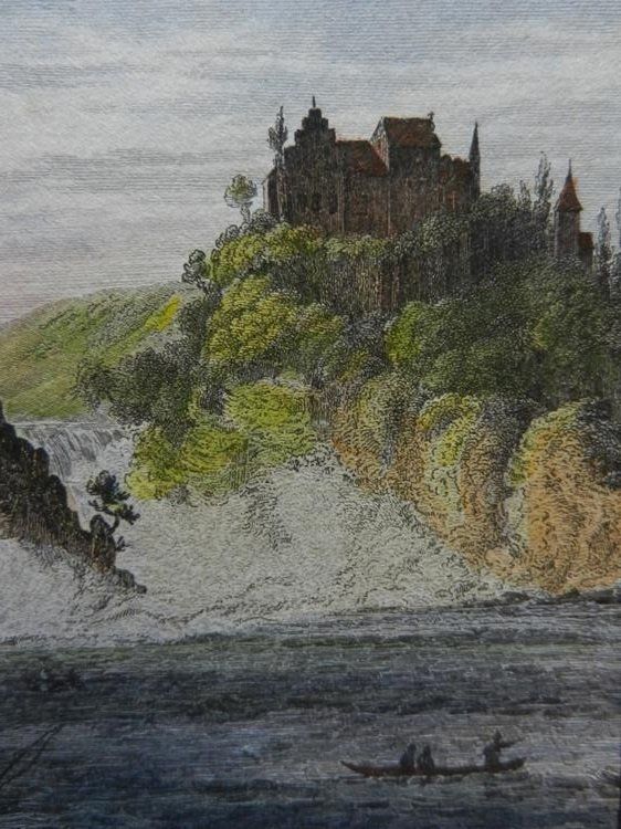 Incisioni: Schaffhausen Rheinfall koloriert – Usato da Risch venduto da Rischli15 6