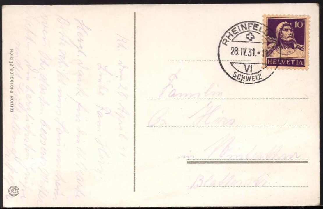 Cartoline postali: Rheinfelden, Panoramablick  1931 – Usato da Aarau venduto da kufi44 1