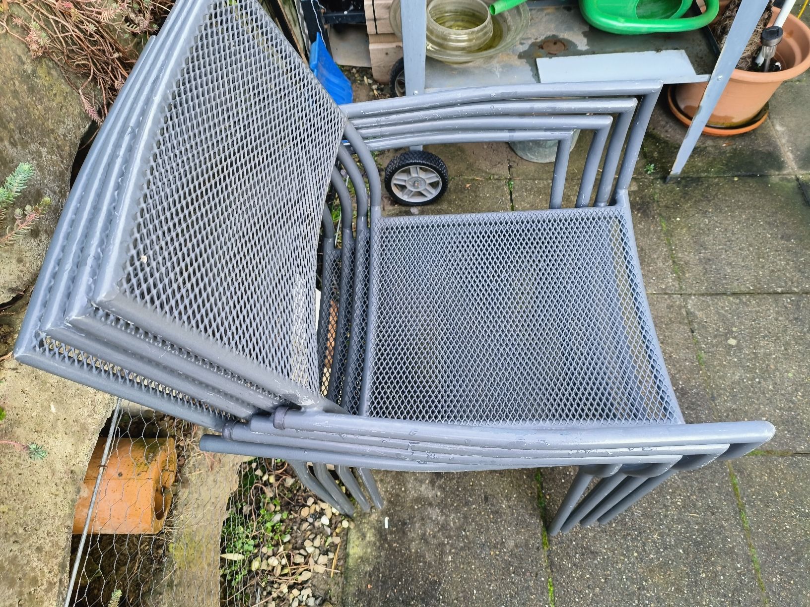 Sedie: Stabile Metall Gartenstühle 4 Stück – Usato da Obfelden venduto da Alf2005 4