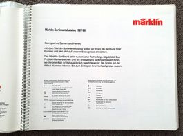 Märklin Numerischer Begleitkatalog, 1987/1988,  28 x 23 cm.
