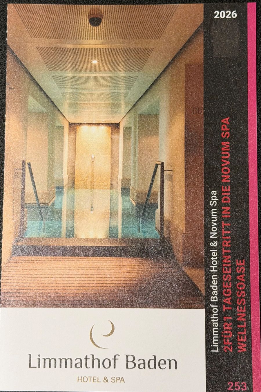 2 FÜR 1 GUTSCHEIN FÜR EINTRITT LIMMATHOF BADEN WELLNESS SPA (Neu ...
