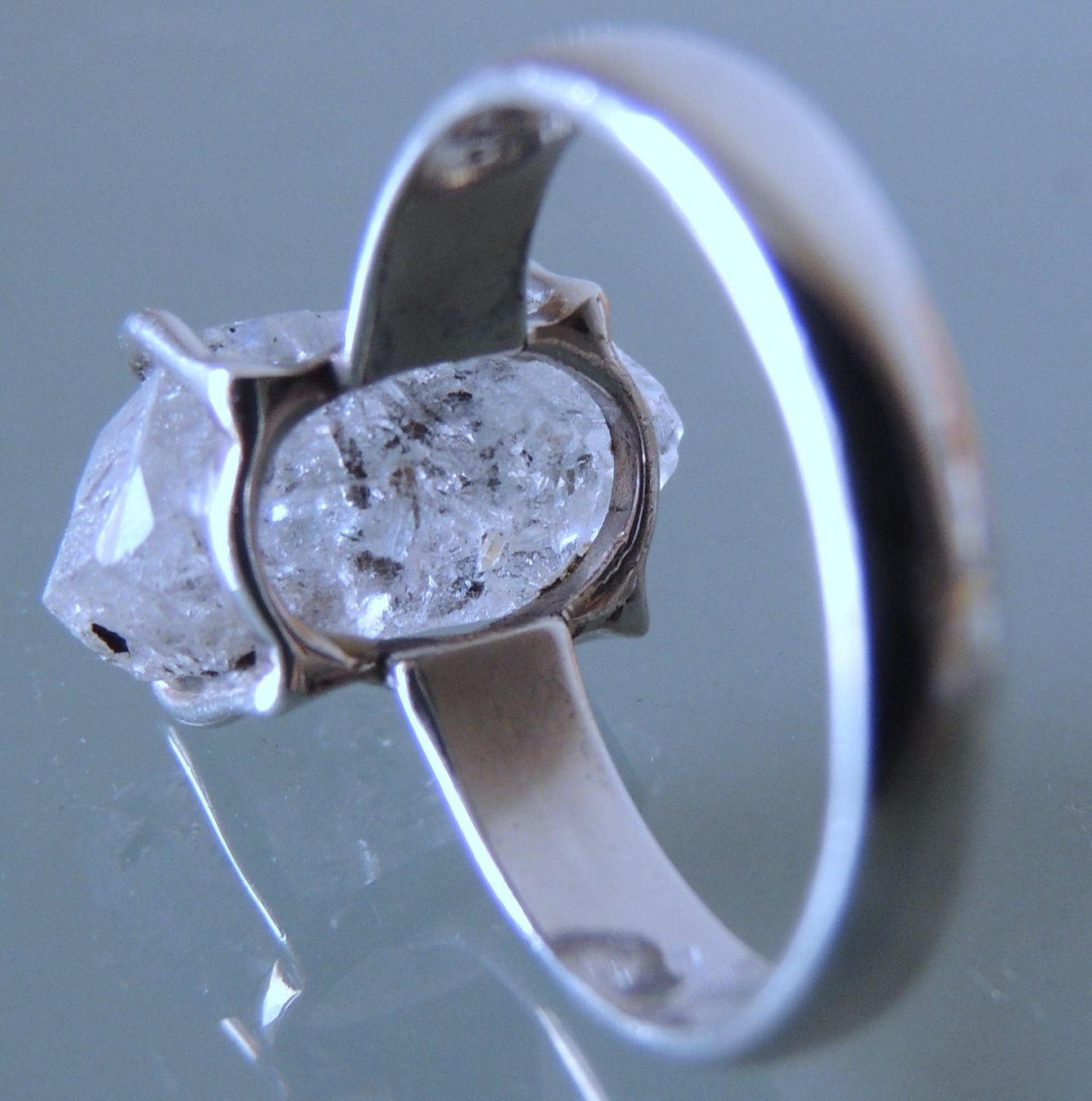 Bagues: Herkimer Diamant Silber 925 Fingerring Gr. 59 – D'occasion à Waldenburg par schaller707 5