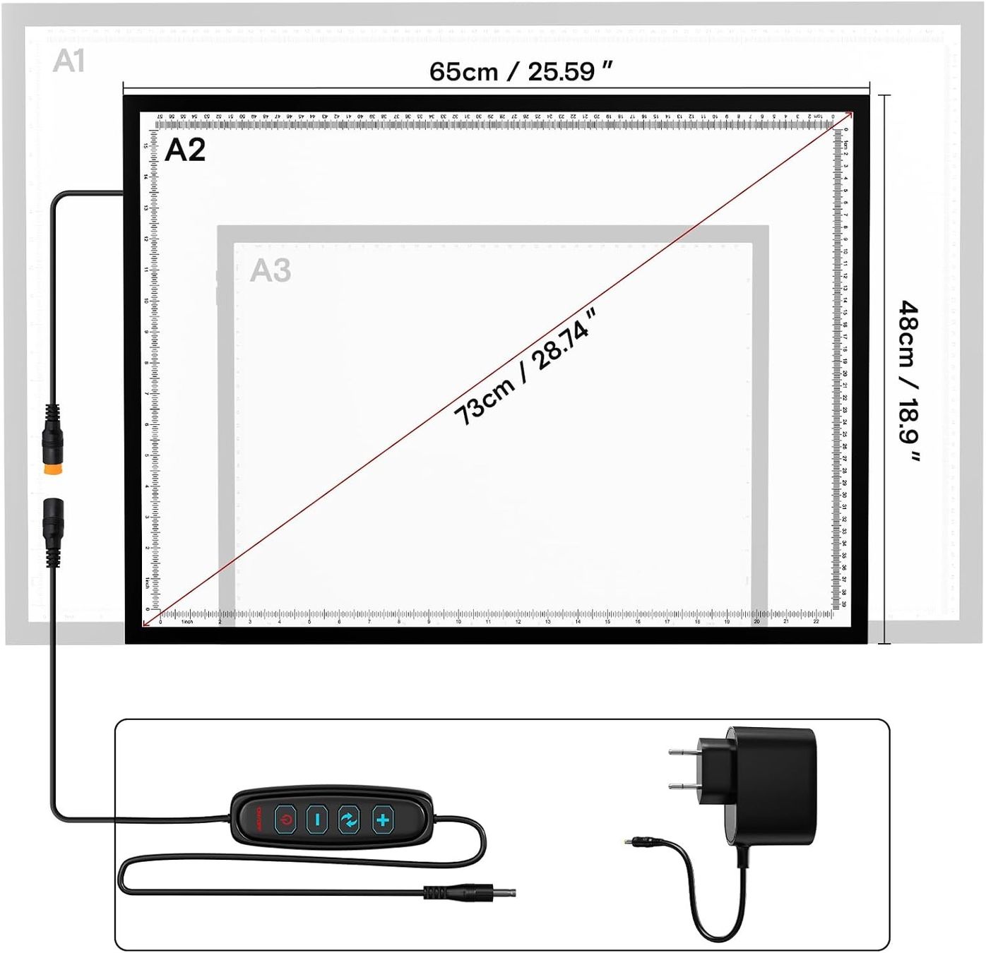 Tablet PC: DONPODER A2-Lichtpad, 9000 Lux hell, 3 Farben und Dimmung – Neu und originalverpackt aus Zürich von Grandpas 3