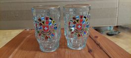 2 Bierglas / Humpen Switzerland